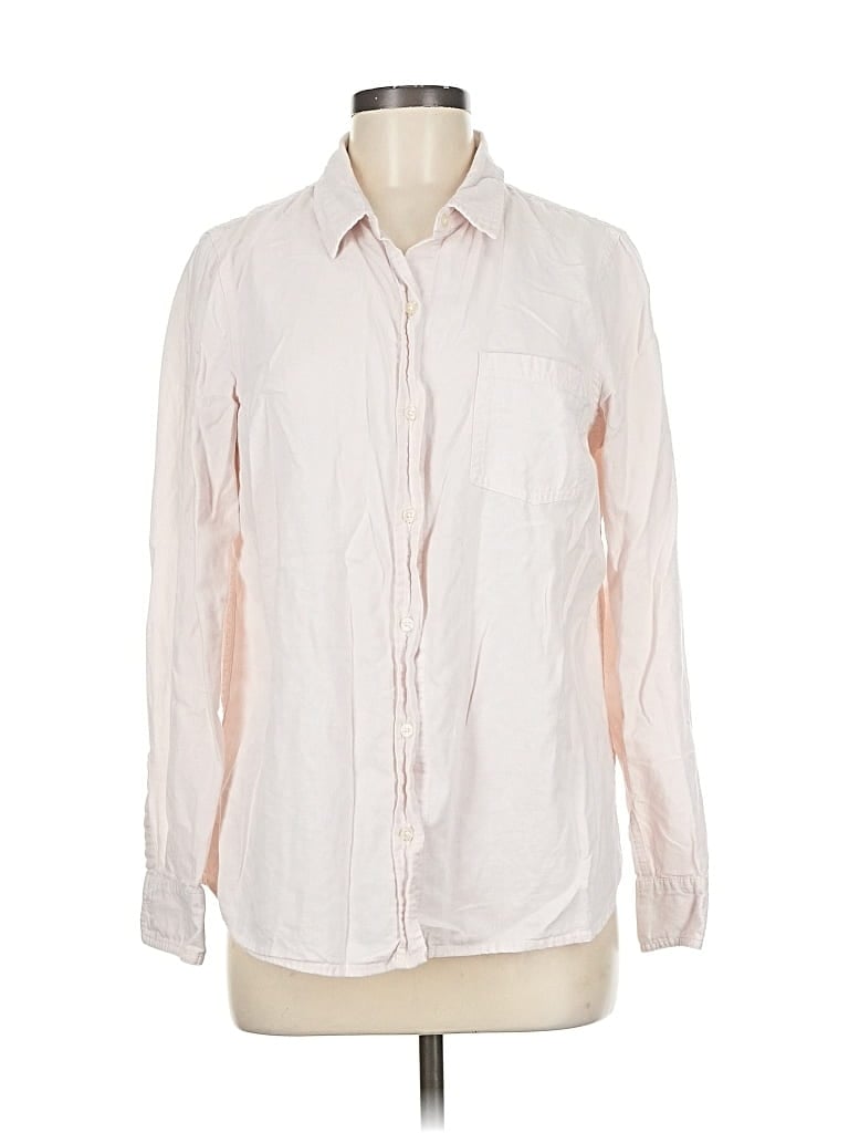 Pre-owned Gap Outlet Long Sleeve Button Down Shirt In Pink