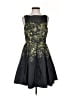 Taylor 100% Polyester Graphic Black Cocktail Dress Size 2 - photo 1