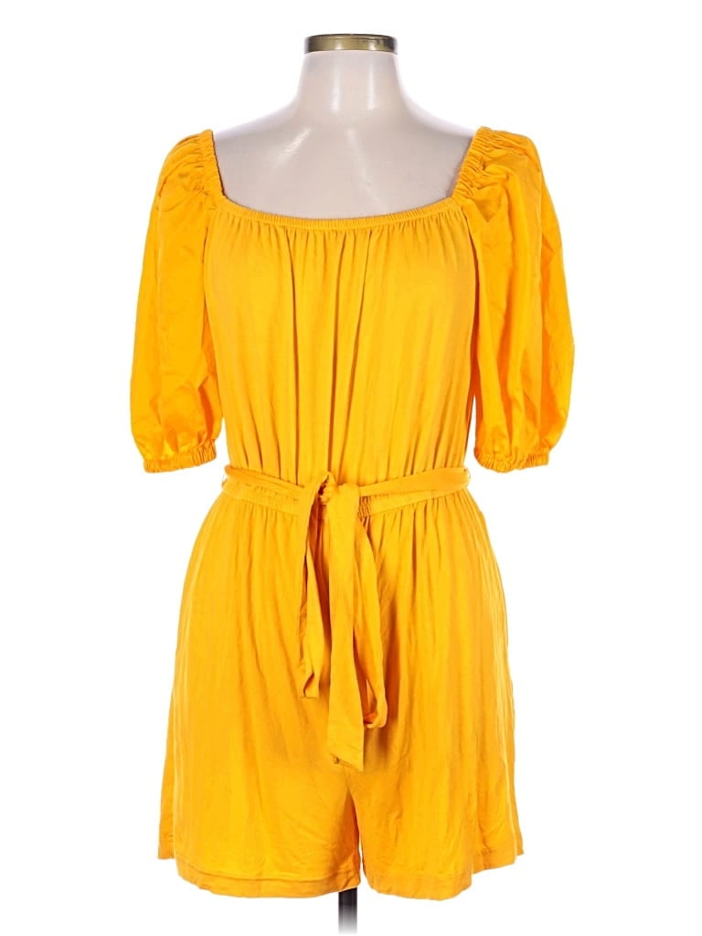 New York And Company Romper In Orange