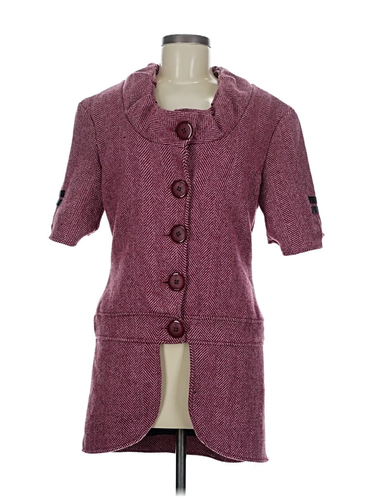 Pre-owned Assorted Brands Coat In Burgundy