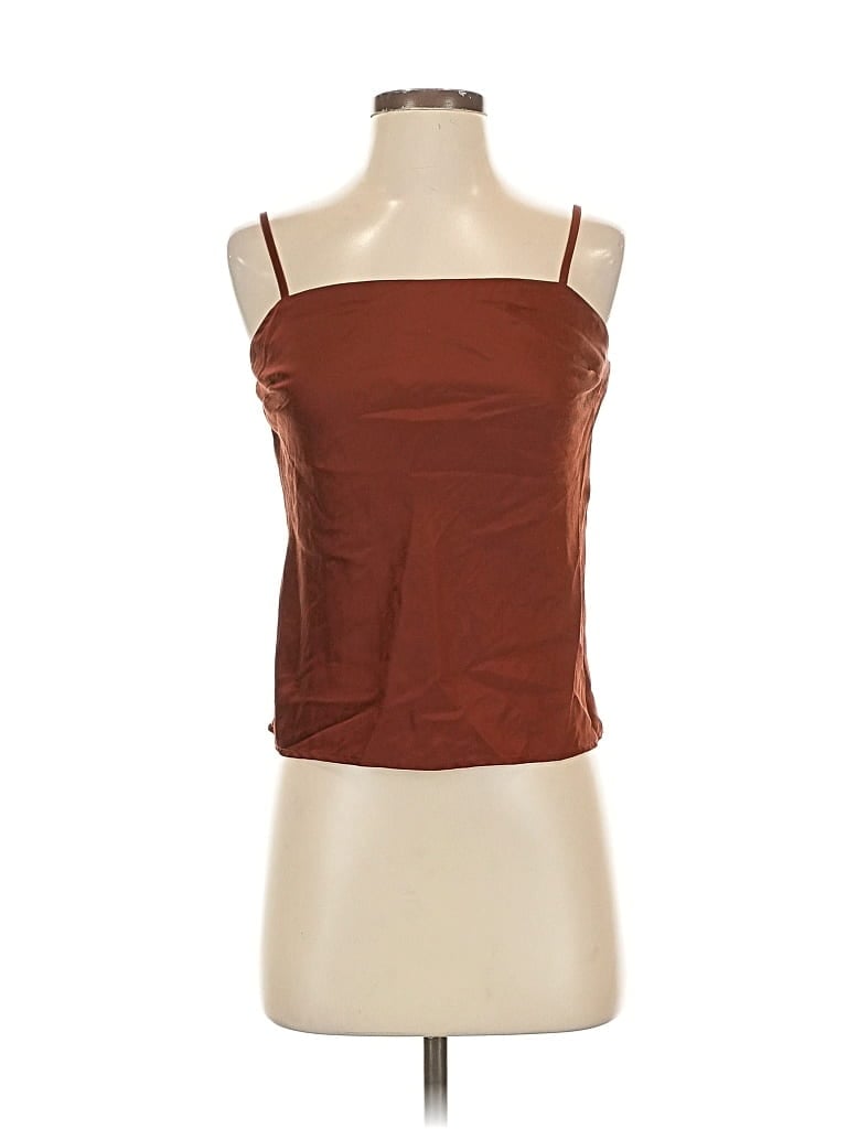 Pre-owned Abercrombie & Fitch Sleeveless Top Brown Strapless Neckline Tops