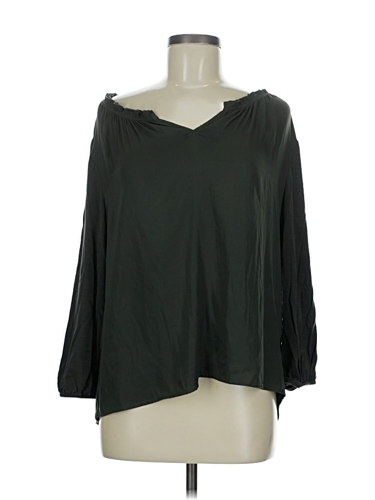Pre-owned Chico's Long Sleeve Blouse In Black