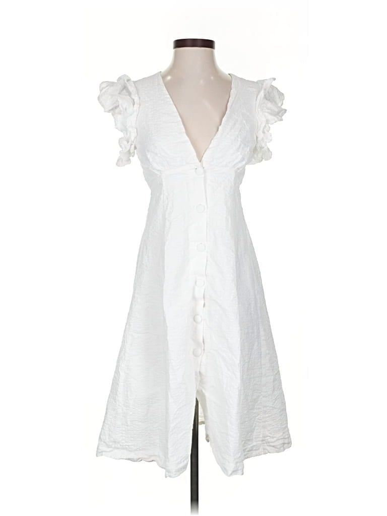 Pre-owned Lulus Casual Dress In White