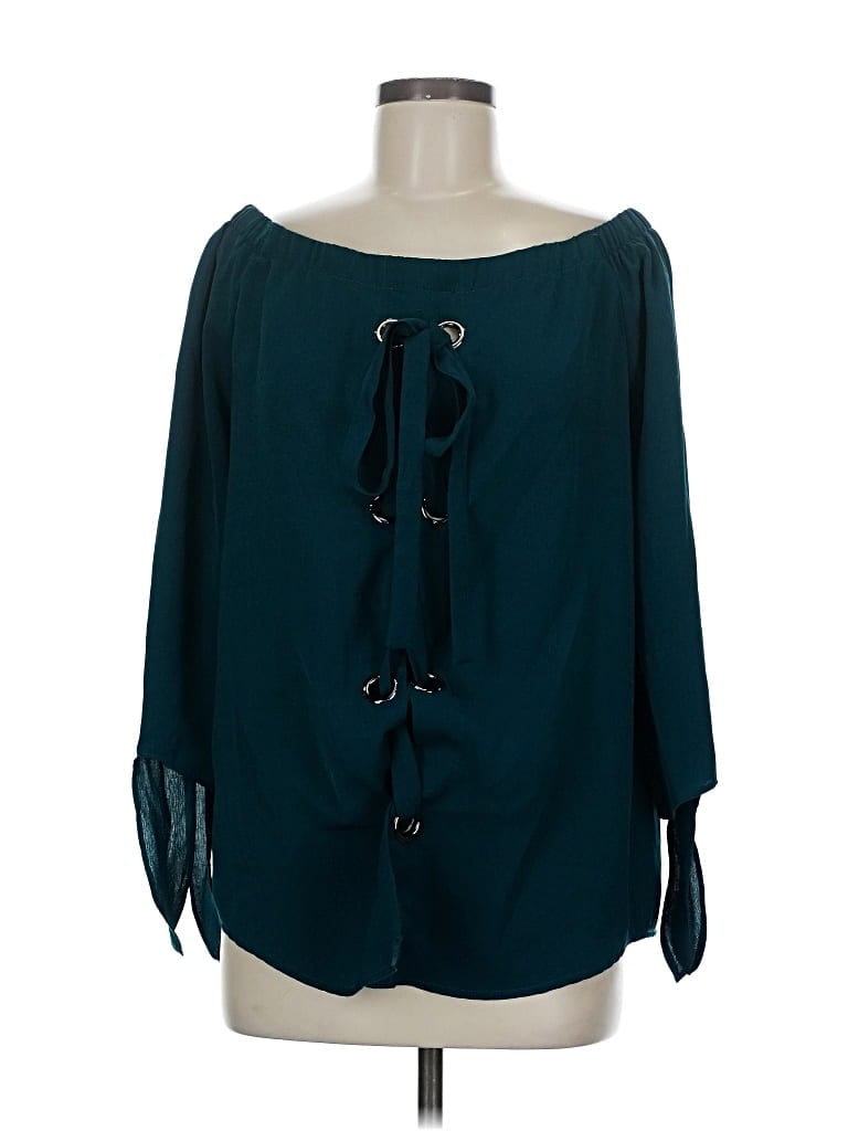 Pre-owned Staccato 3/4 Sleeve Blouse In Blue