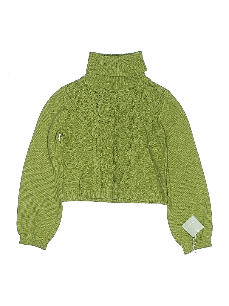 Pre-owned Tahari Kids' Turtleneck Sweater In Green