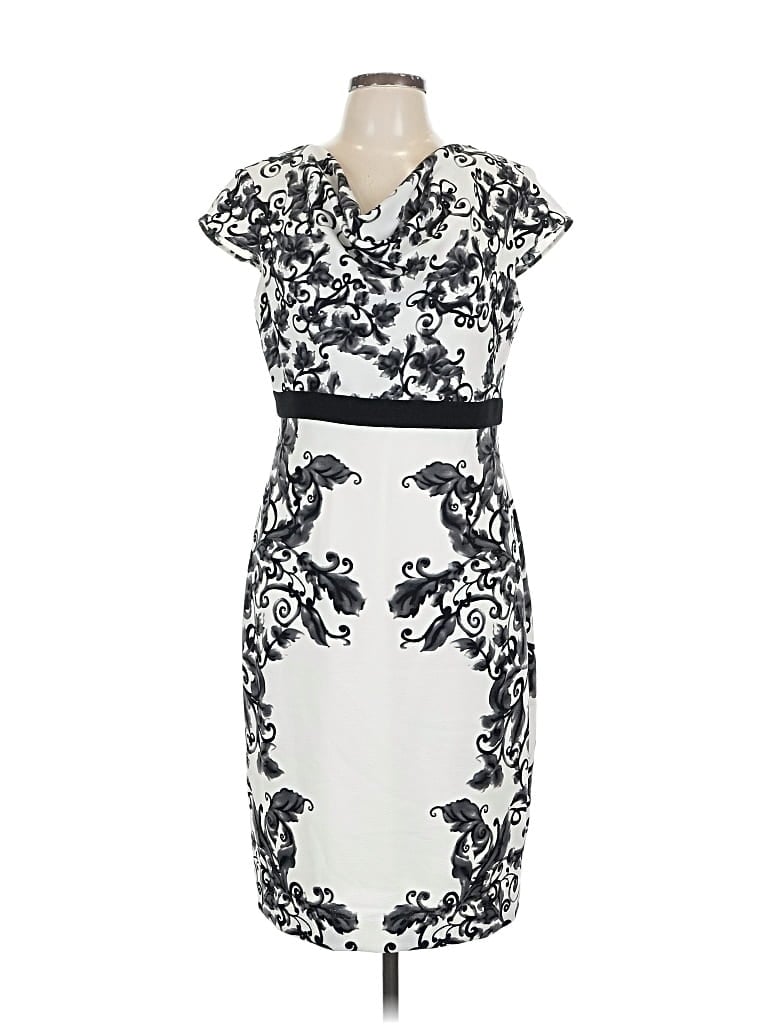 Pre-owned Kasper Cocktail Dress In White