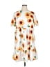 Emery Rose 100% Polyester Print White Yellow Casual Dress Size 0X - photo 1