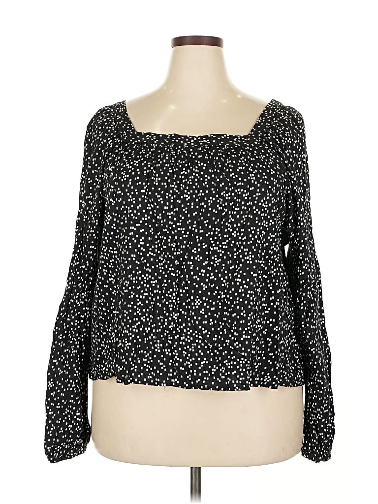 Pre-owned Gap Long Sleeve T-shirt In Black