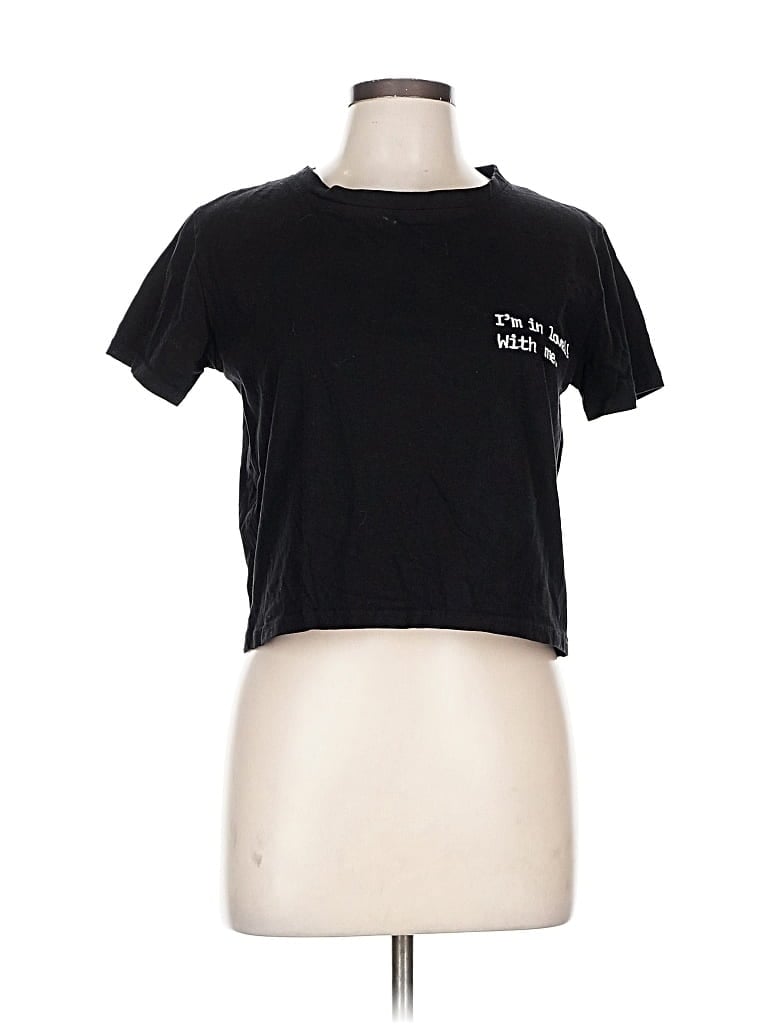 Pre-owned Unbranded Short Sleeve T-shirt In Black