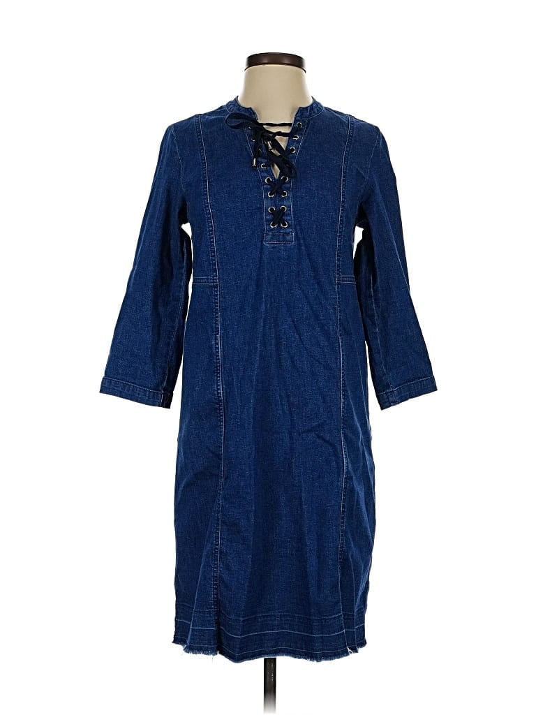 Pre-owned Jjill Casual Dress In Blue