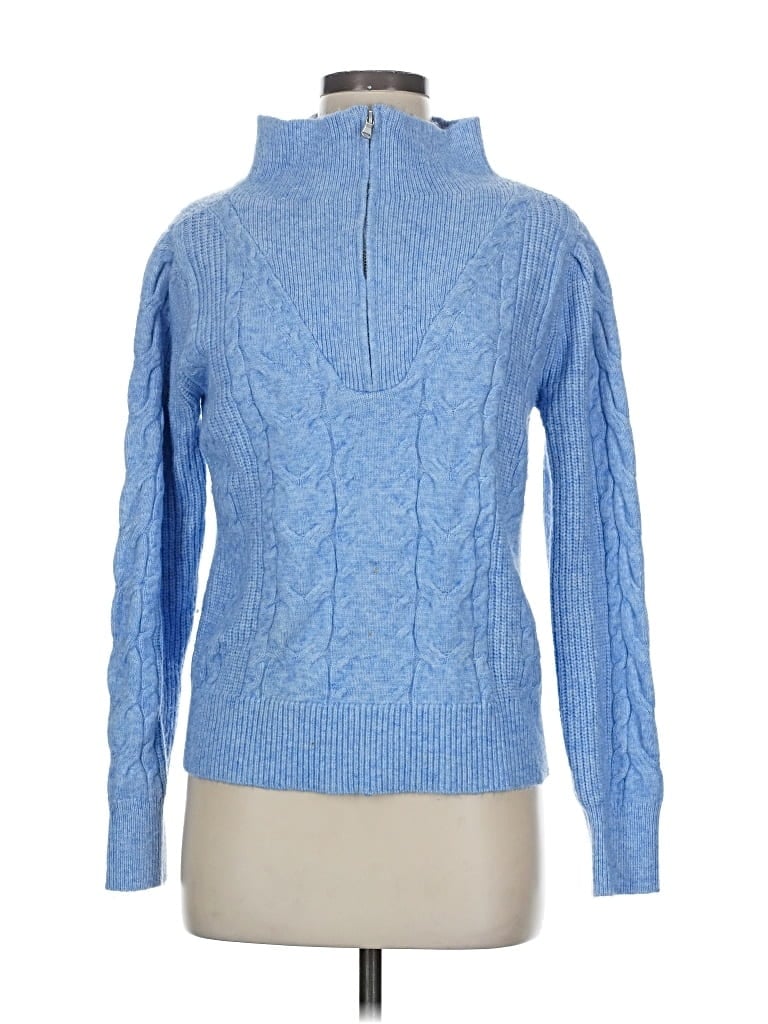 Pre-owned Ann Taylor Loft Turtleneck Sweater In Blue