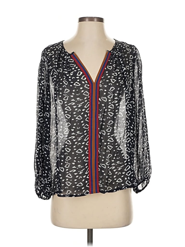 Pre-owned Velvet By Graham & Spencer 3/4 Sleeve Blouse In Black