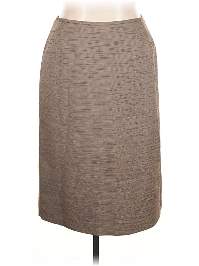 Pre-owned Le Suit Formal Skirt In Brown