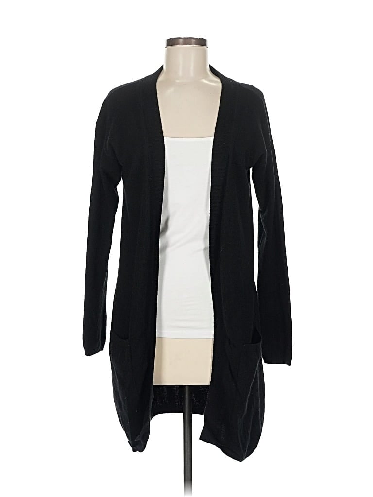 Pre-owned Vince Cashmere Cardigan Sweater In Black