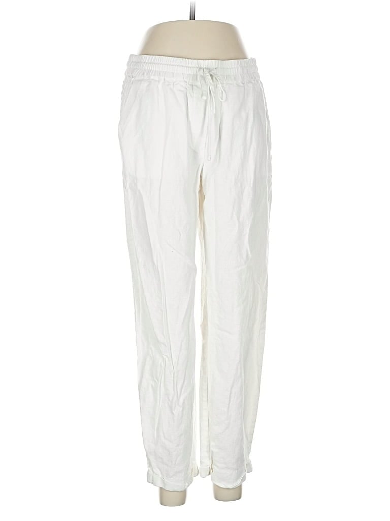 Pre-owned J. By J.crew Linen Pants In White