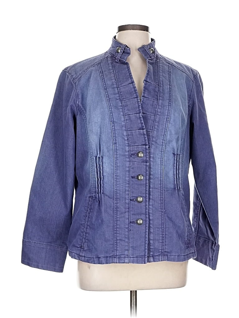 Pre-owned Chico's Denim Jacket In Blue