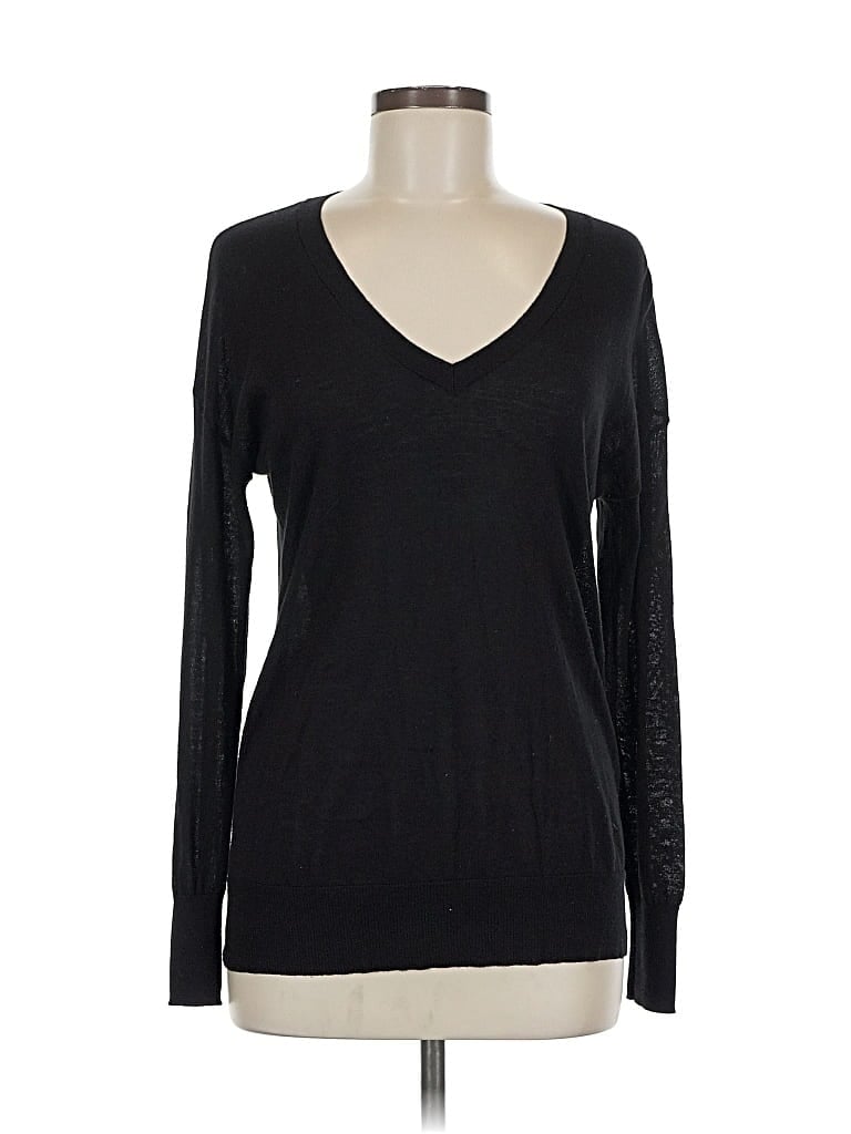 Pre-owned Halogen Long Sleeve T-shirt In Black