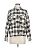 Zara Plaid Ivory Long Sleeve Button-Down Shirt Size M - photo 1