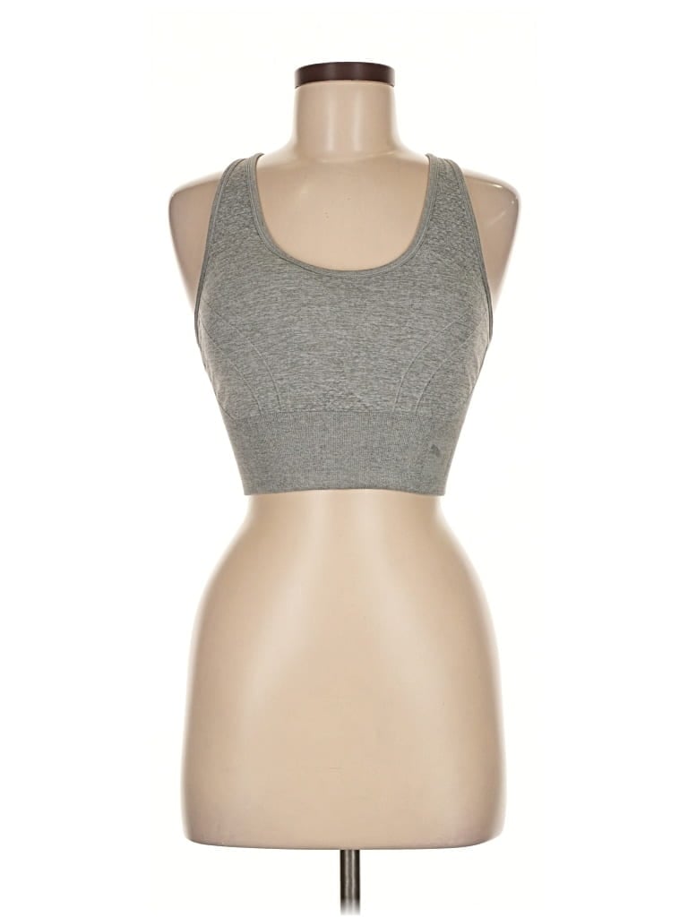 Pre-owned Puma Tank Top Gray Halter Neckline Tops