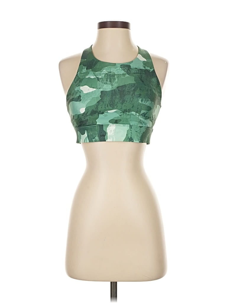 Pre-owned Fabletics Tank Top Green Halter Neckline Tops