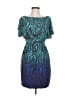 Trina Turk Print Blue Brown Cocktail Dress Size 6 - photo 1