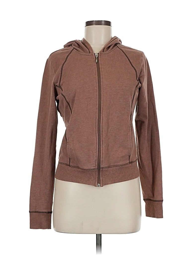 Pre-owned Unbranded Zip Up Hoodie In Brown