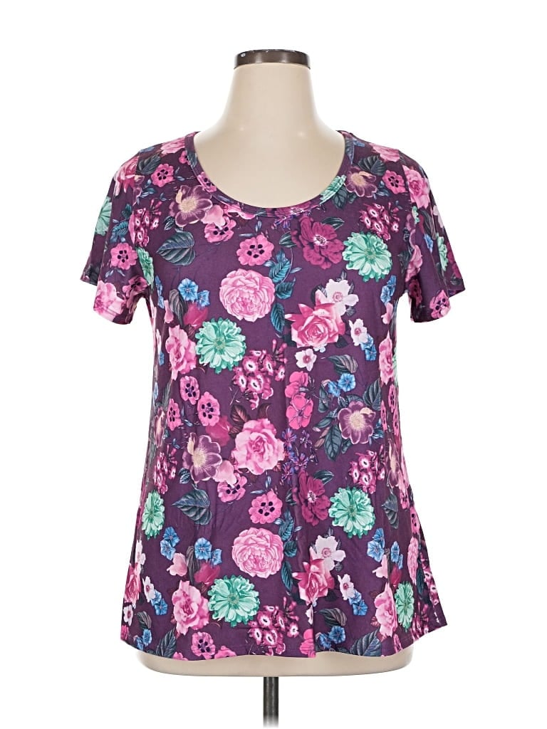 Pre-owned Lularoe Short Sleeve T-shirt In Purple