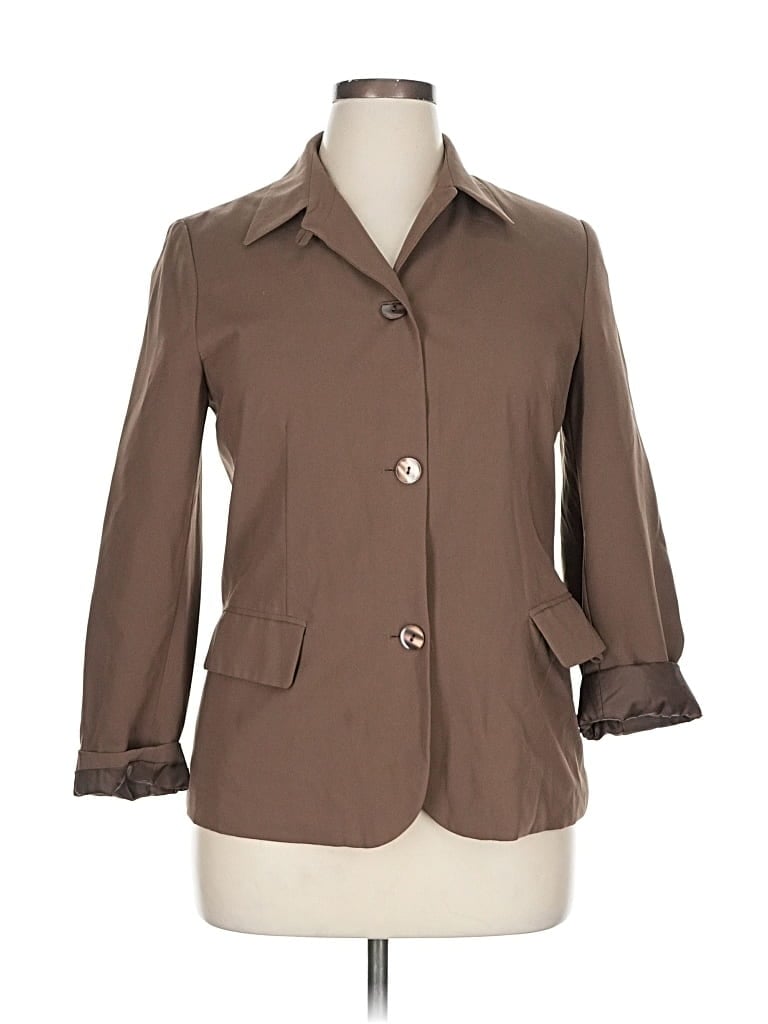 Pre-owned Harve Benard By Benard Holtzman Blazer Jacket In Brown