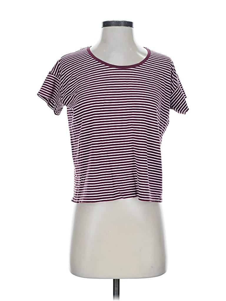 Pre-owned Everlane Short Sleeve T-shirt In Burgundy