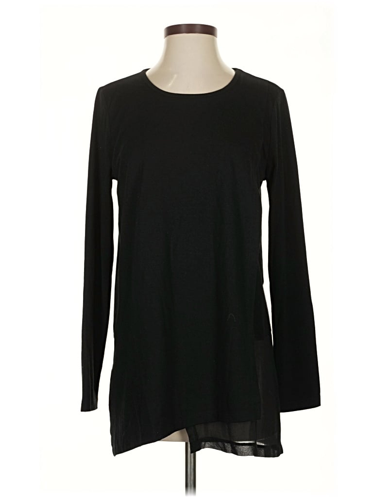 Pre-owned Soft Surroundings Long Sleeve Blouse In Black