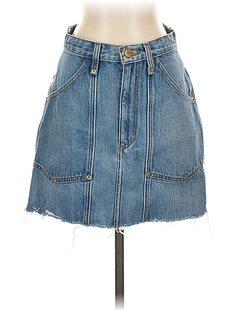 Pre-owned Re/done Denim Skirt In Blue