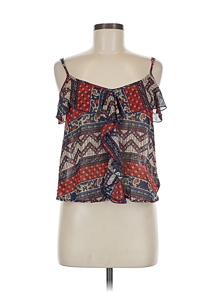 Pre-owned About A Girl Sleeveless Blouse In Blue