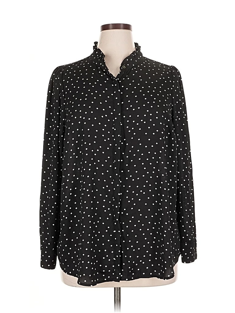 Pre-owned Torrid Long Sleeve Blouse In Black