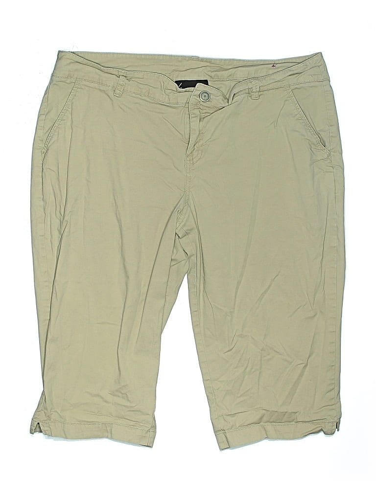Pre-owned Lane Bryant Khaki Shorts In Brown