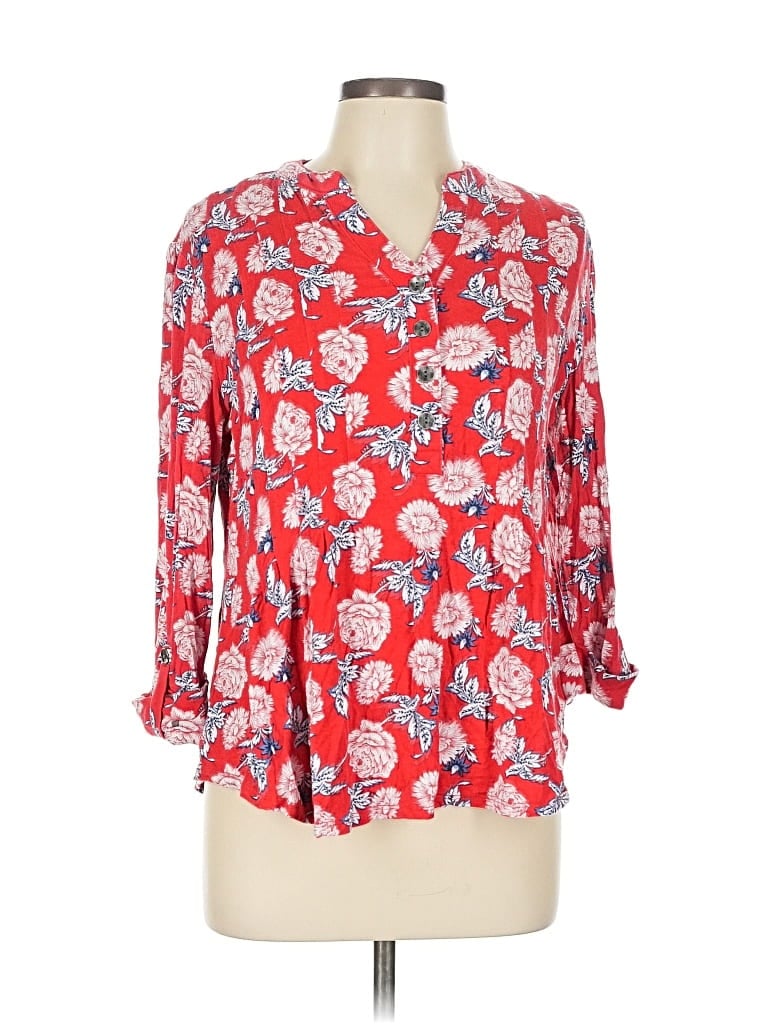 Pre-owned New Directions 3/4 Sleeve Blouse In Red