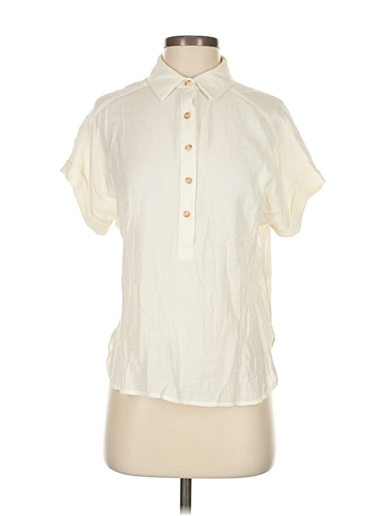 Pre-owned Mine Short Sleeve Polo Shirt In White