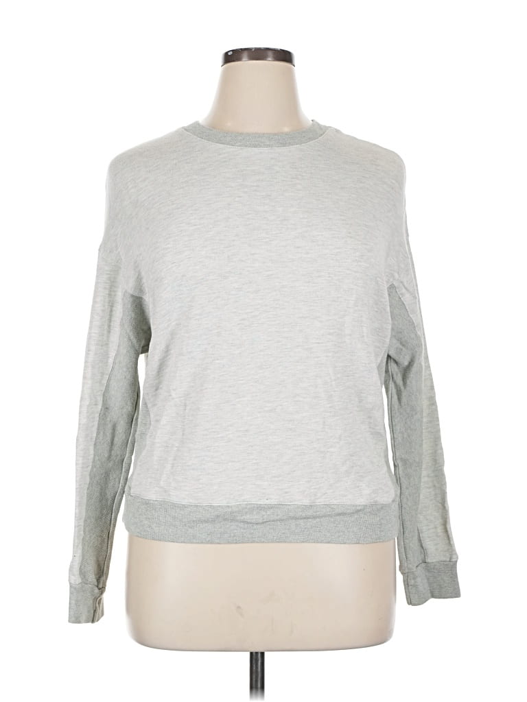 Pre-owned Monrow Sweatshirt In Silver