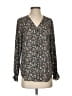 T Tahari 100% Polyester Floral Black Long Sleeve Blouse Size S - photo 1