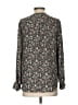 T Tahari 100% Polyester Floral Black Long Sleeve Blouse Size S - photo 2