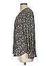 T Tahari 100% Polyester Floral Black Long Sleeve Blouse Size S - photo 5