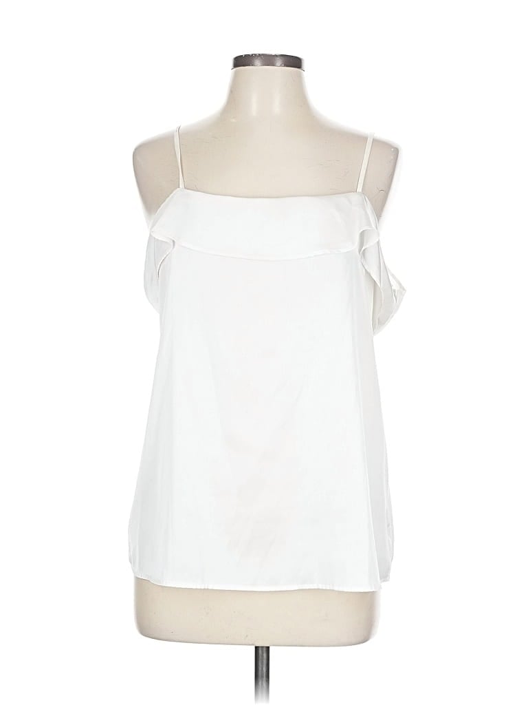 Pre-owned Express Sleeveless Blouse In White