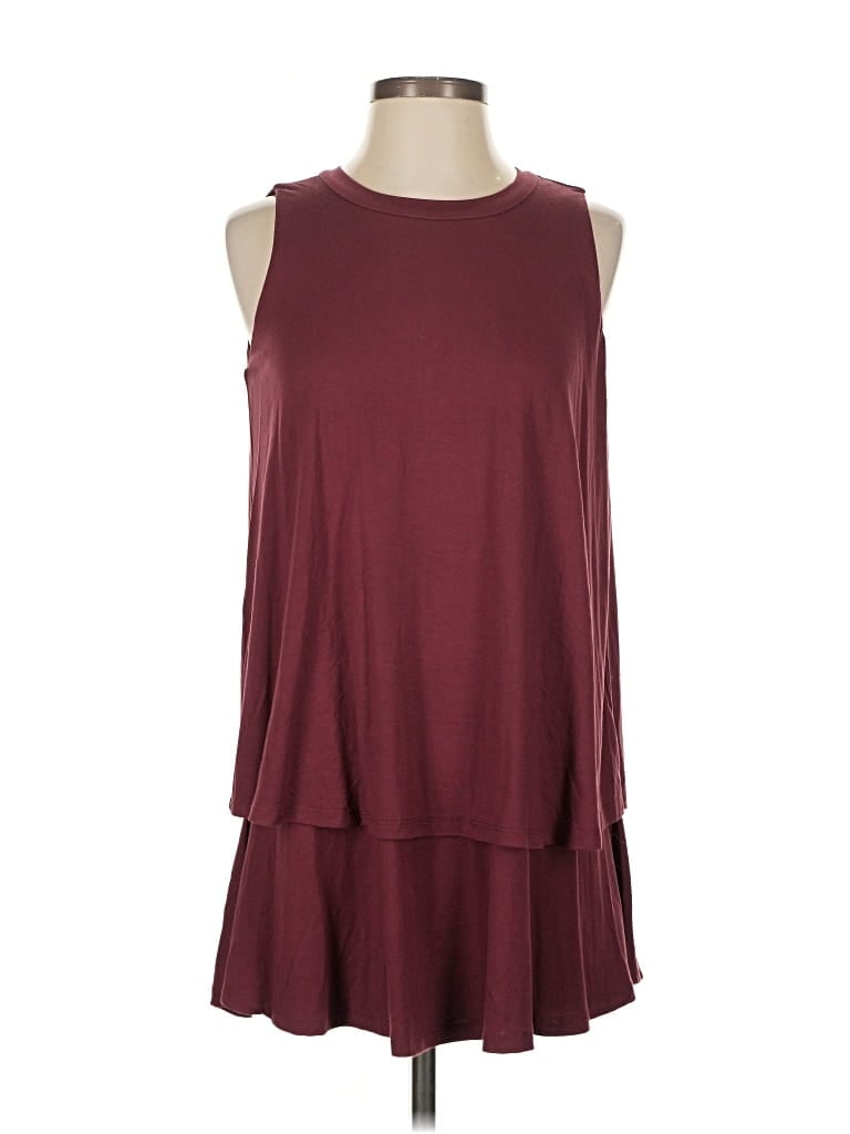 Agnes & Dora Casual Dress In Burgundy