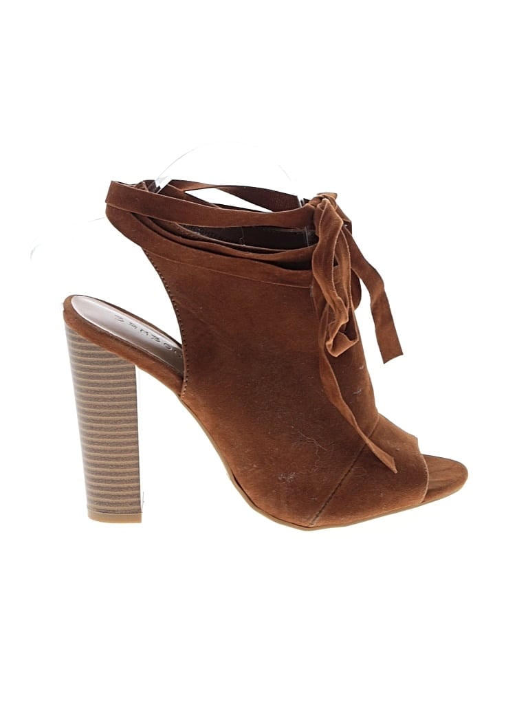 Pre-owned Bamboo Heels In Brown