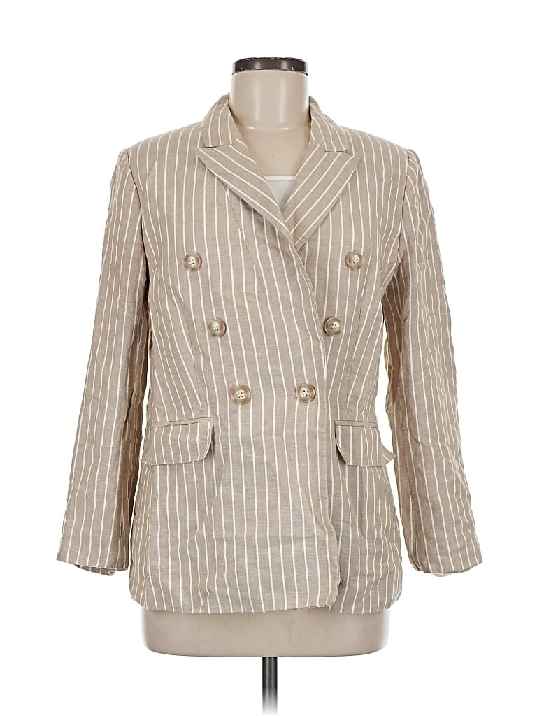 Pre-owned Ann Taylor Loft Blazer Jacket In Gold