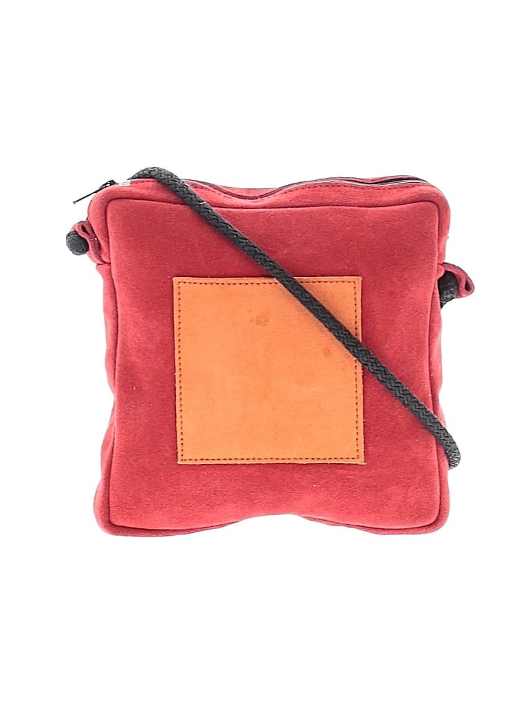 Pre-owned Assorted Brands Leather Crossbody Bag In Red