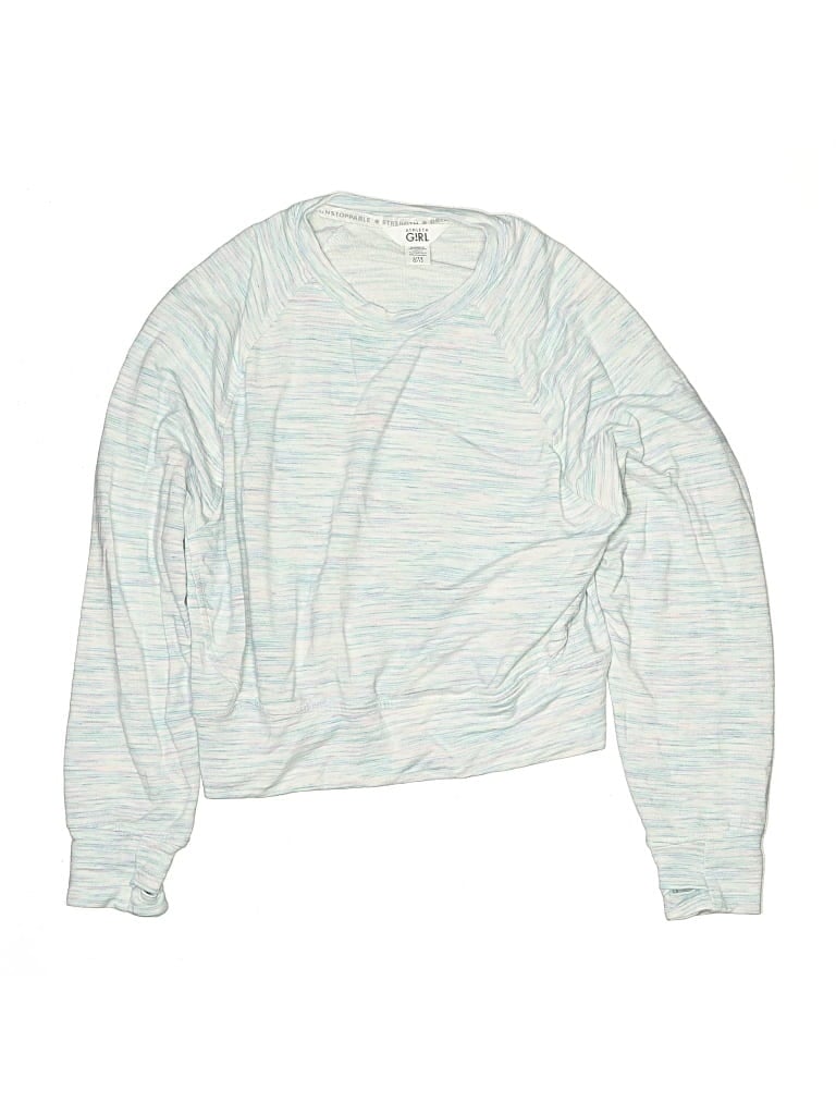 Pre-owned Athleta Girl Kids' Pullover Sweater In Blue