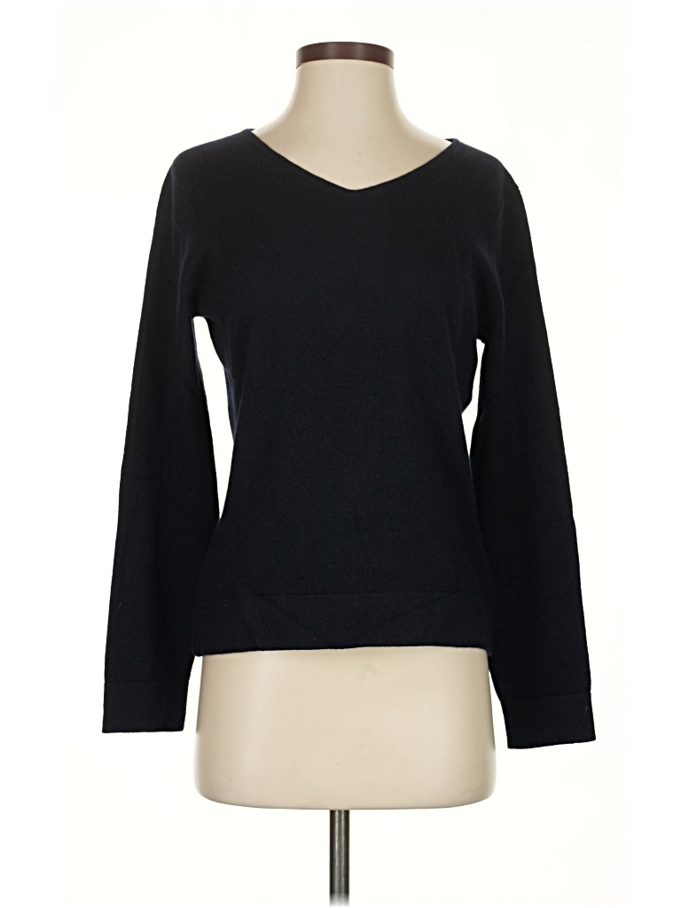 Pre-owned Talbots Cashmere Pullover Sweater In Black