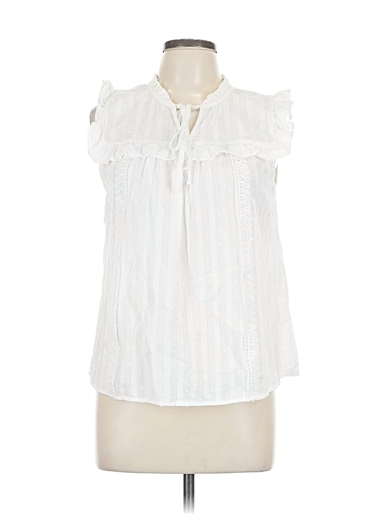 Pre-owned Mine Sleeveless T-shirt In White