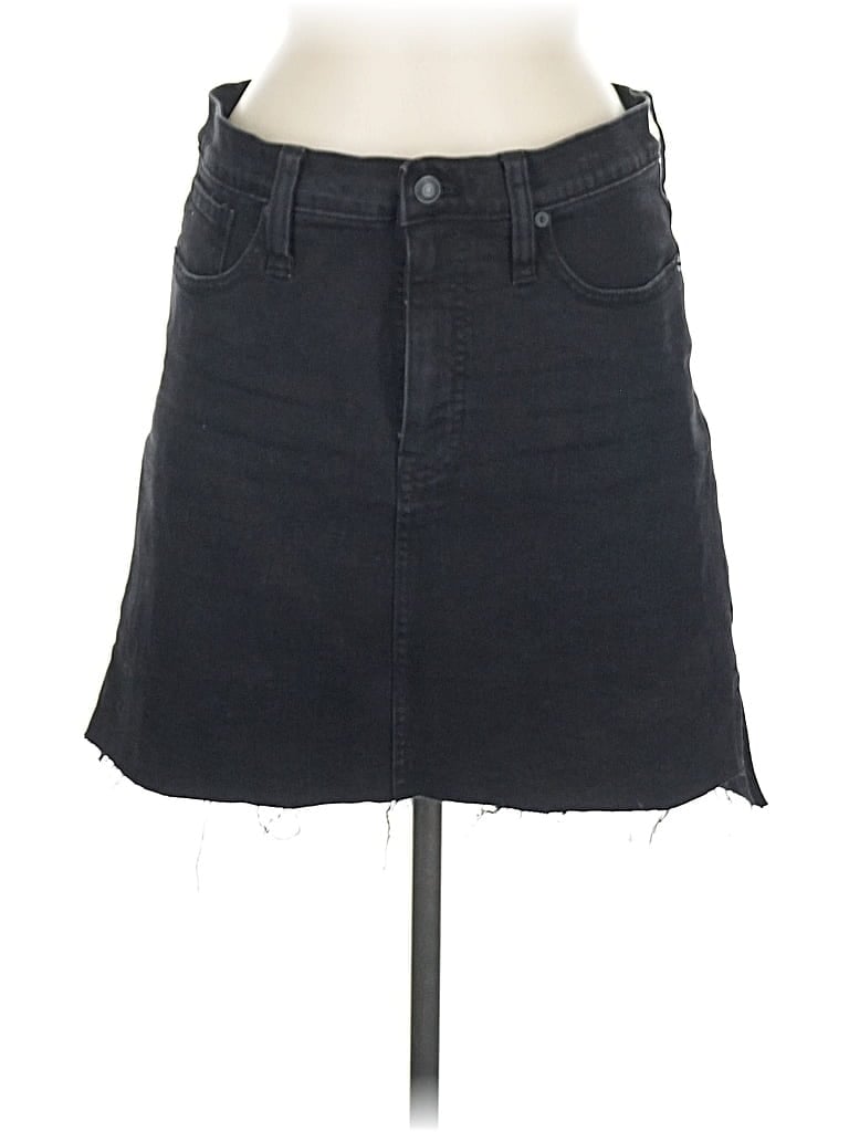 Pre-owned Madewell Denim Skirt In Black