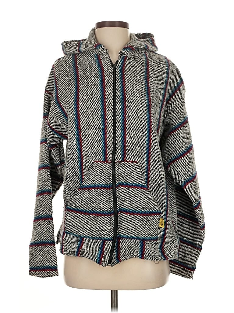 Pre-owned Unbranded Zip Up Hoodie In Black